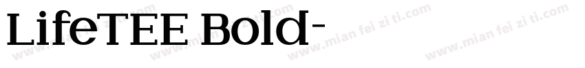 LifeTEE Bold字体转换